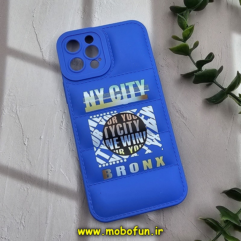 قاب گوشی iPhone 12 Pro آیفون سیلیکون ژله ای پافر PC زیر بسته محافظ لنز دار اسپرت کلاسیک آبی کد 892