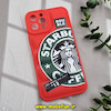 قاب گوشی iPhone 12 Pro Max آیفون سیلیکون ژله ای پافر PC زیر بسته محافظ لنز دار استارباکس STARBUCKS قرمز کد 790