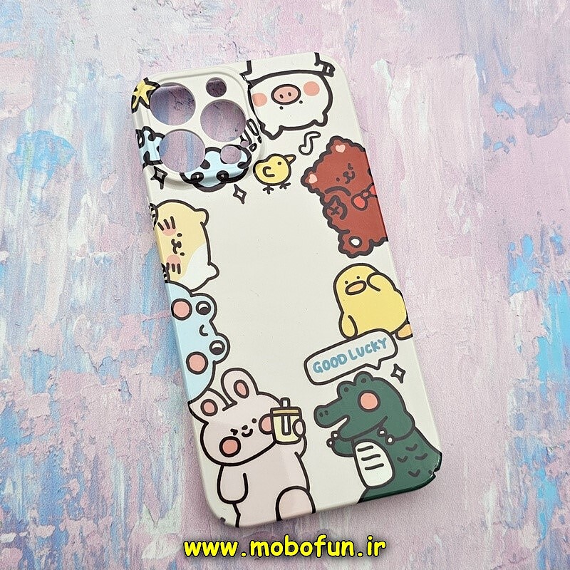 قاب گوشی iPhone 13 Pro Max آیفون طرح طلقی اورجینال هارد PC فانتزی کیوت CUTE محافظ لنزدار کد 688