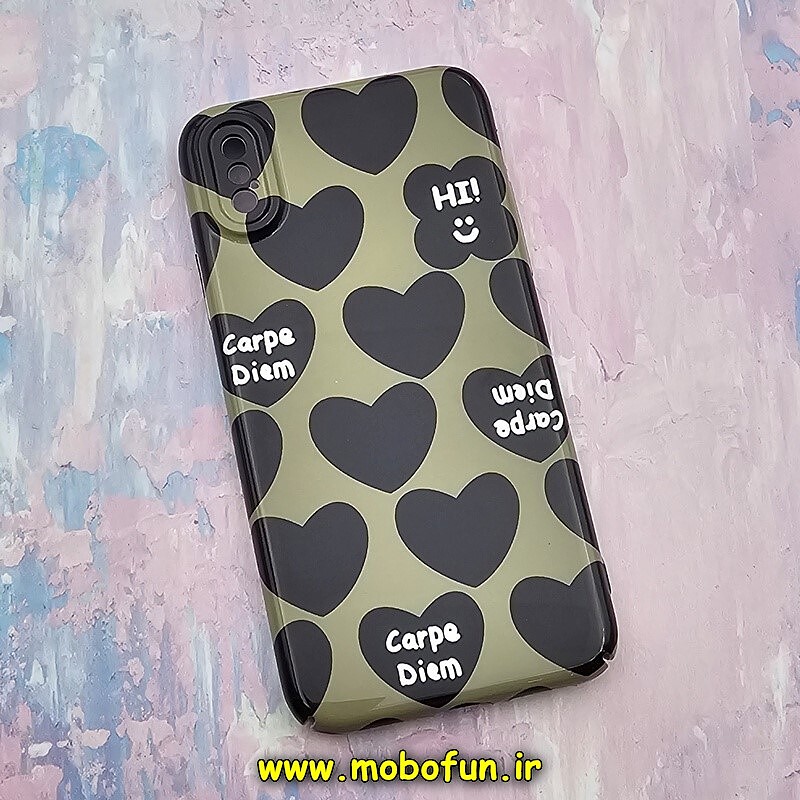 قاب گوشی iPhone X - iPhone XS آیفون طرح طلقی اورجینال هارد PC فانتزی قلبی محافظ لنزدار کد 625