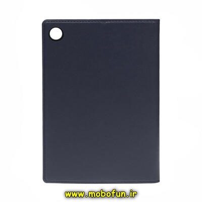 کیف کلاسوری تبلت Galaxy Tab A8 10 SM-X205 سامسونگ طرح چرمی سرمه ای کد 13