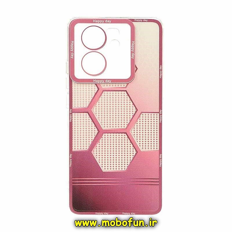 قاب گوشی Xiaomi 13T - Xiaomi 13T Pro شیائومی ژله ای شفاف فانتزی طرح کندو محافظ لنز دار کد 21