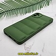 قاب گوشی Galaxy A05 سامسونگ سیلیکون ژله ای پافر PC زیر بسته محافظ لنز دار سبز کد 49