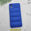 قاب گوشی Galaxy A05 سامسونگ سیلیکون ژله ای پافر PC زیر بسته محافظ لنز دار آبی کاربنی کد 50