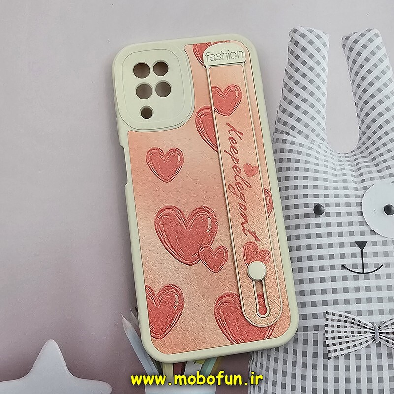 قاب گوشی Galaxy A12 - Galaxy M12 سامسونگ دستبندی سیلیکونی فانتزی Fashion محافظ لنز دار طرح قلب صورتی کد 1547
