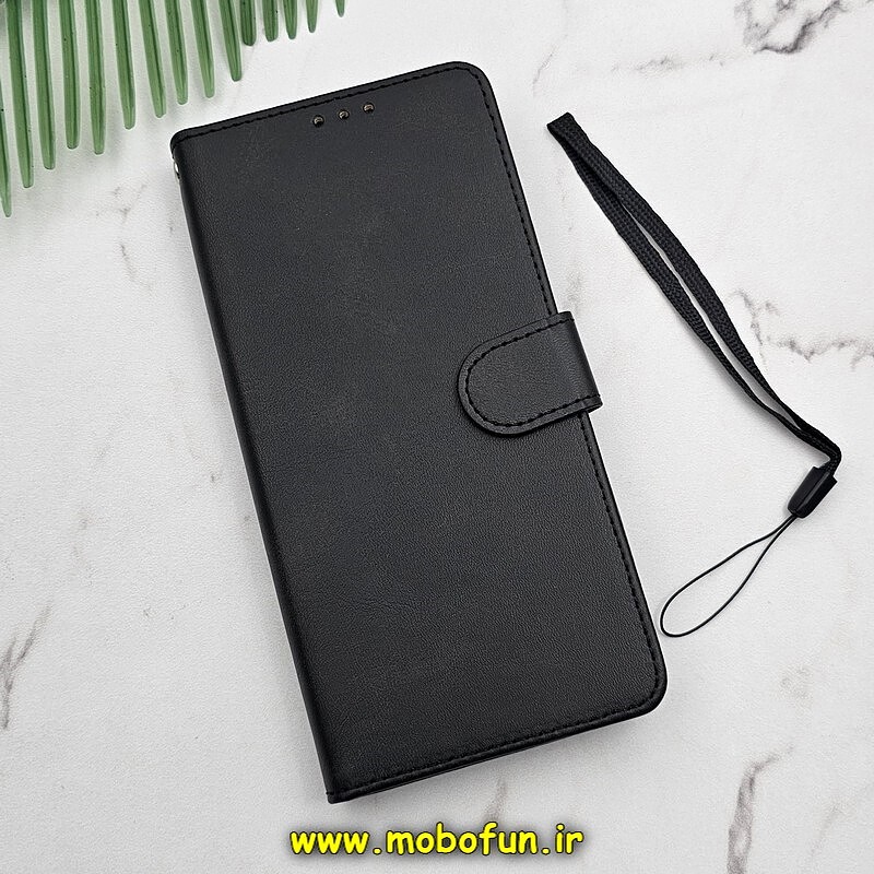 کیف گوشی Galaxy A12 - Galaxy M12 سامسونگ مگنتی طرح چرم کتابی مشکی کد 1554