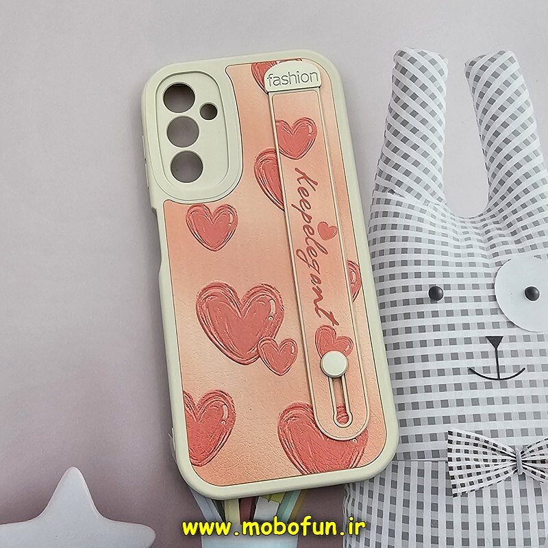 قاب گوشی Galaxy A14 4G - Galaxy A14 5G سامسونگ دستبندی سیلیکونی فانتزی Fashion محافظ لنز دار طرح قلب صورتی کد 796