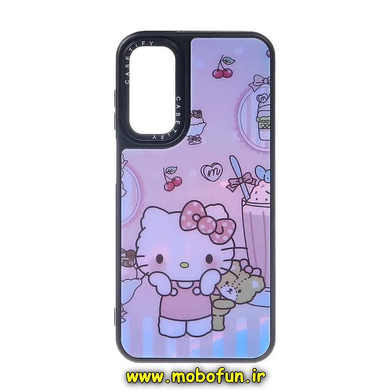 قاب گوشی Galaxy A15 سامسونگ پشت گلس مات اورجینال CASETIFY طرح کیتی KITTY کد 22