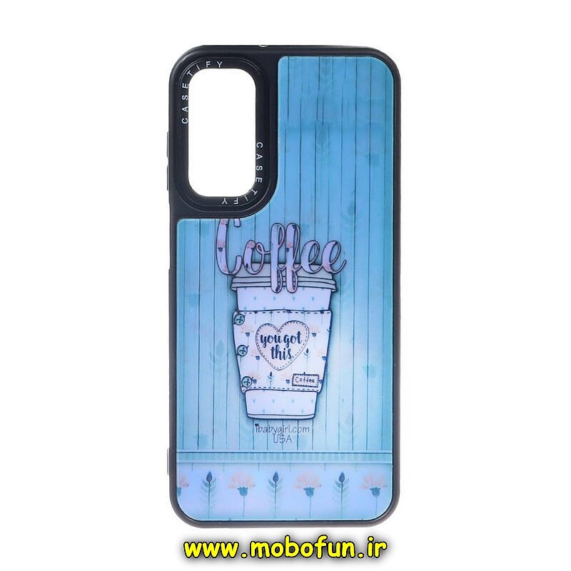 قاب گوشی Galaxy A15 سامسونگ پشت گلس مات اورجینال CASETIFY طرح قهوه COFFEE کد 33