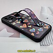 قاب گوشی Galaxy A32 4G سامسونگ دستبندی سیلیکونی فانتزی Fashion محافظ لنز دار طرح قلبی رنگی کد 1217