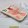 قاب گوشی Galaxy A32 4G سامسونگ دستبندی سیلیکونی فانتزی Fashion محافظ لنز دار طرح قلب صورتی کد 1219