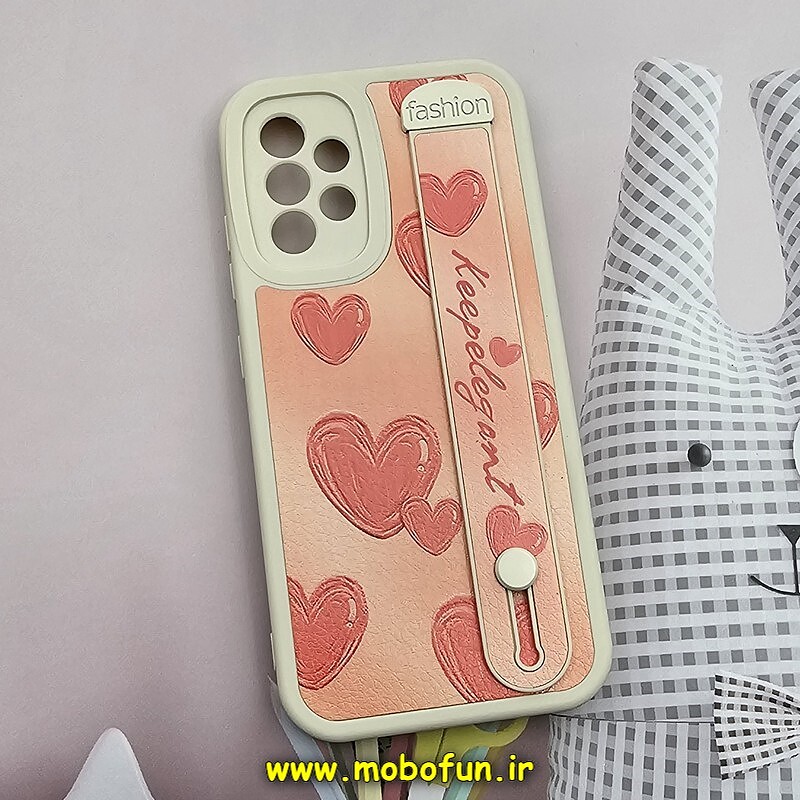 قاب گوشی Galaxy A32 4G سامسونگ دستبندی سیلیکونی فانتزی Fashion محافظ لنز دار طرح قلب صورتی کد 1219