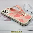 قاب گوشی Galaxy A34 5G سامسونگ دستبندی سیلیکونی فانتزی Fashion محافظ لنز دار طرح قلبی صورتی کد 606