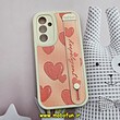 قاب گوشی Galaxy A54 5G سامسونگ دستبندی سیلیکونی فانتزی Fashion محافظ لنز دار طرح قلبی صورتی کد 833