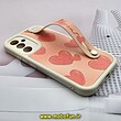 قاب گوشی Galaxy A54 5G سامسونگ دستبندی سیلیکونی فانتزی Fashion محافظ لنز دار طرح قلبی صورتی کد 833