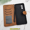 کیف گوشی Poco F3 - Mi 11i شیائومی مگنتی طرح چرم کتابی محافظ لنزدار عسلی کد 274