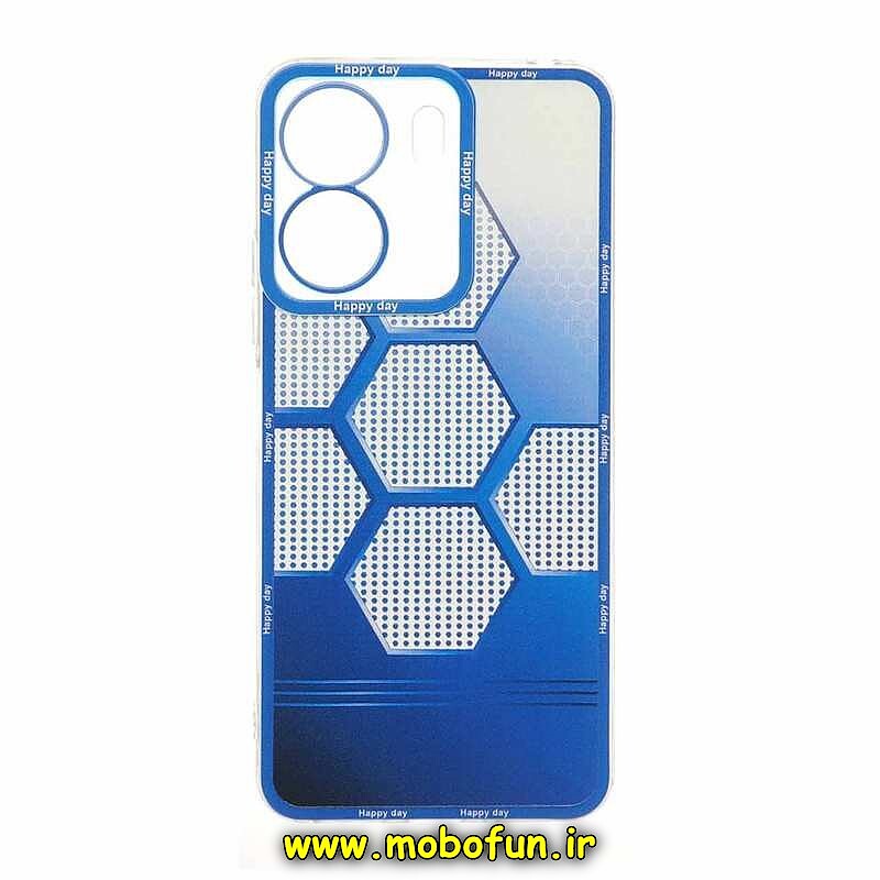 قاب گوشی Redmi 13C - Poco C65 شیائومی ژله ای شفاف فانتزی طرح کندو محافظ لنز دار کد 4