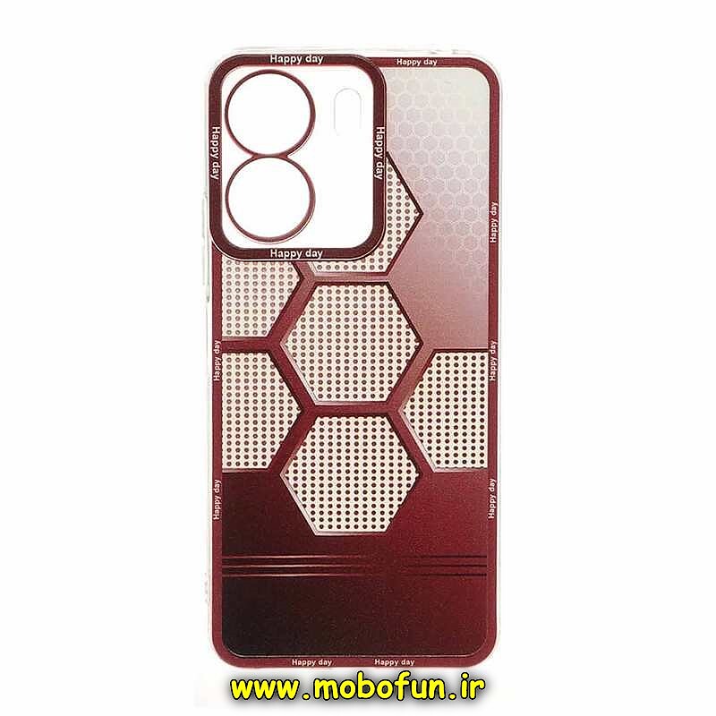 قاب گوشی Redmi 13C - Poco C65 شیائومی ژله ای شفاف فانتزی طرح کندو محافظ لنز دار کد 5