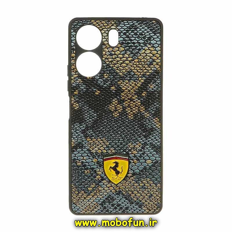 قاب گوشی Redmi 13C - Poco C65 شیائومی چرمی پوست ماری محافظ لنزدار کد 24