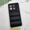 قاب گوشی Redmi Note 13 Pro 5G - Poco X6 شیائومی سیلیکون ژله ای پافر PC زیر بسته محافظ لنز دار مشکی کد 10
