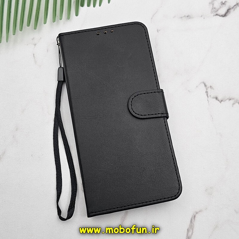 کیف گوشی Galaxy S10 Plus سامسونگ مگنتی طرح چرم کتابی محافظ لنزدار مشکی کد 173