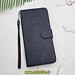 کیف گوشی Galaxy S10 Plus سامسونگ مگنتی طرح چرم کتابی محافظ لنزدار سرمه ای کد 174