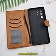 کیف گوشی Galaxy S20 Ultra سامسونگ مگنتی طرح چرم کتابی محافظ لنزدار عسلی کد 201