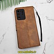 کیف گوشی Galaxy S20 Ultra سامسونگ مگنتی طرح چرم کتابی محافظ لنزدار عسلی کد 201