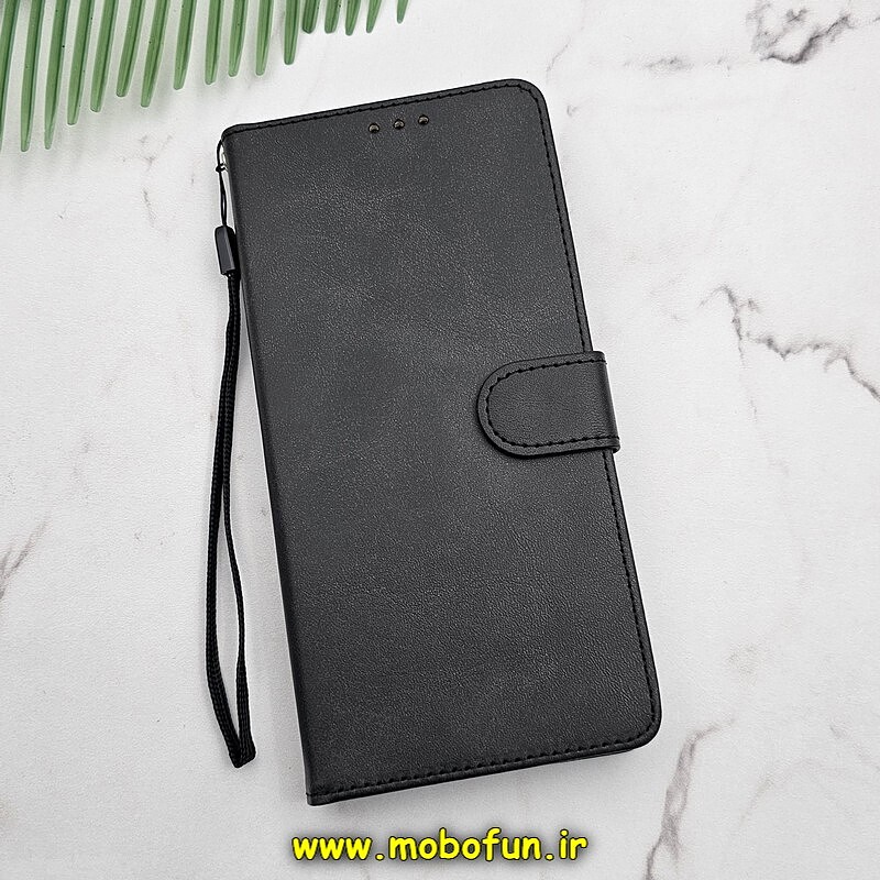 کیف گوشی Galaxy S20 Ultra سامسونگ مگنتی طرح چرم کتابی محافظ لنزدار مشکی کد 202