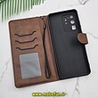 کیف گوشی Galaxy S20 Ultra سامسونگ مگنتی طرح چرم کتابی محافظ لنزدار قهوه ای کد 203