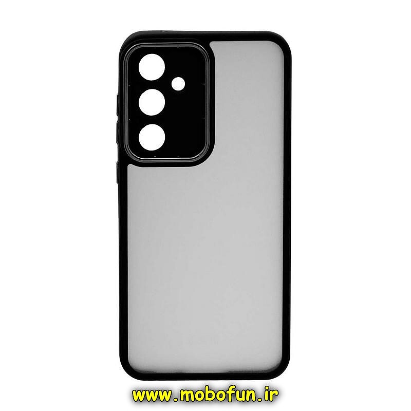 قاب گوشی Galaxy S23 FE سامسونگ پشت مات متال کیس دور سیلیکونی محافظ لنزدار مشکی کد 81