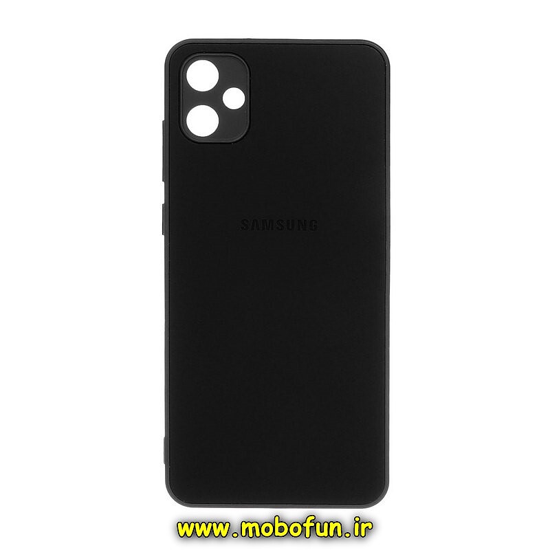 قاب گوشی Galaxy A05 سامسونگ مدل PVD ضد خش پشت گلس شیشه ای محافظ لنز دار مشکی کد 52