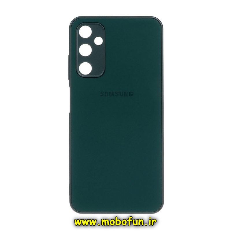 قاب گوشی Galaxy A05S سامسونگ مدل PVD ضد خش پشت گلس شیشه ای محافظ لنز دار سبز تیره کد 50