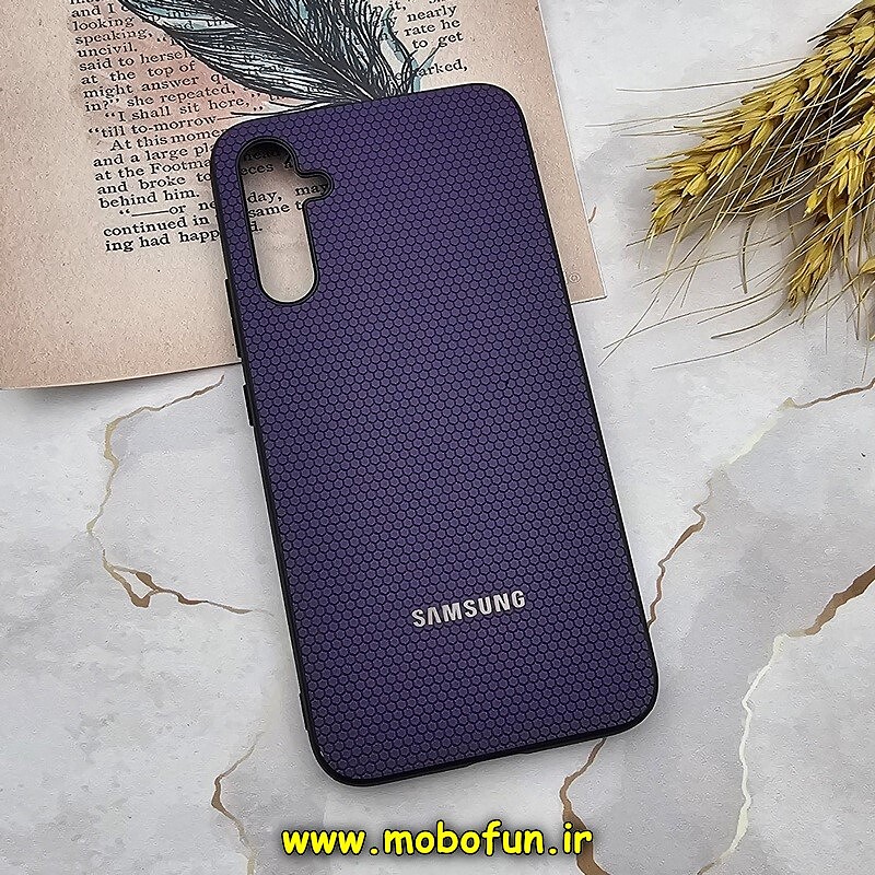 قاب گوشی Galaxy A34 5G سامسونگ اورجینال چرمی Ultra Case اولترا کیس Q Series بنفش کد 622