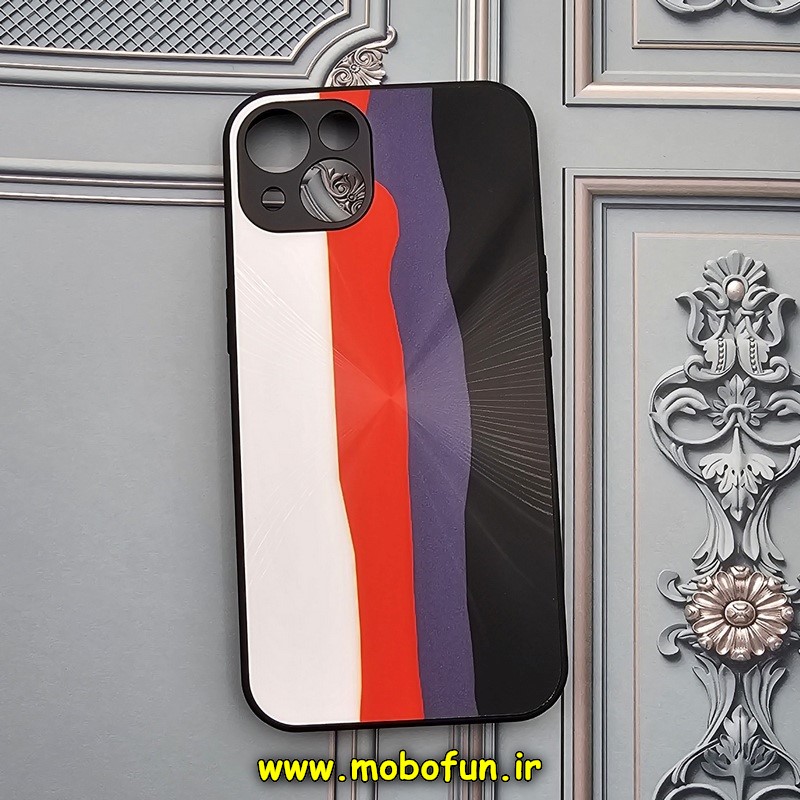 قاب گوشی iPhone 13 آیفون پشت گلس شیشه ای طرح آبرنگی کد 585