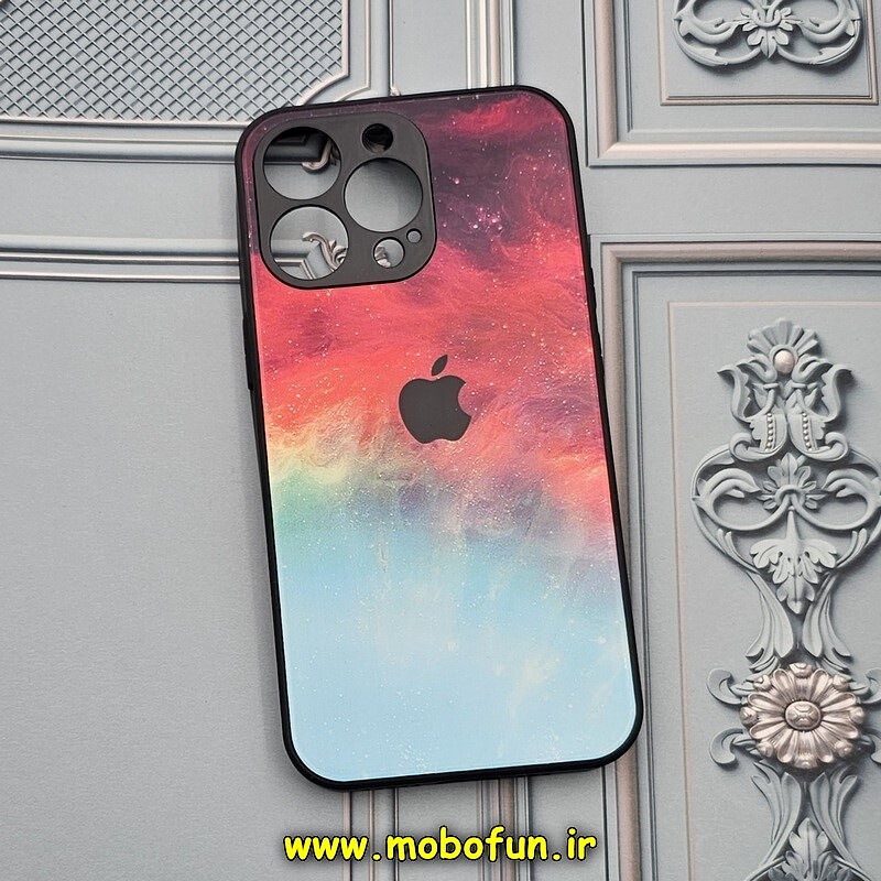 قاب گوشی iPhone 13 Pro آیفون پشت گلس شیشه ای طرح آبرنگی کد 467