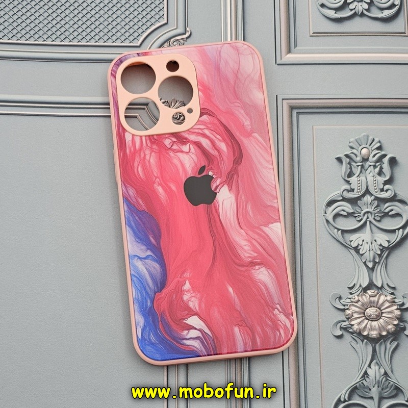 قاب گوشی iPhone 13 Pro آیفون پشت گلس شیشه ای طرح آبرنگی کد 468