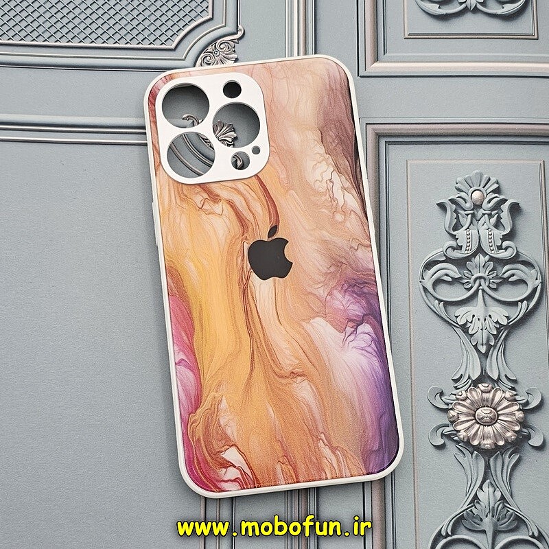قاب گوشی iPhone 13 Pro آیفون پشت گلس شیشه ای طرح آبرنگی کد 469