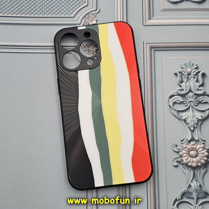 قاب گوشی iPhone 13 Pro آیفون پشت گلس شیشه ای طرح آبرنگی کد 471