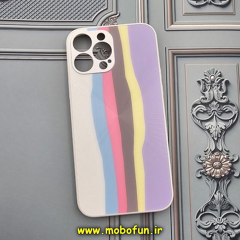 قاب گوشی iPhone 13 Pro Max آیفون پشت گلس شیشه ای طرح آبرنگی کد 697