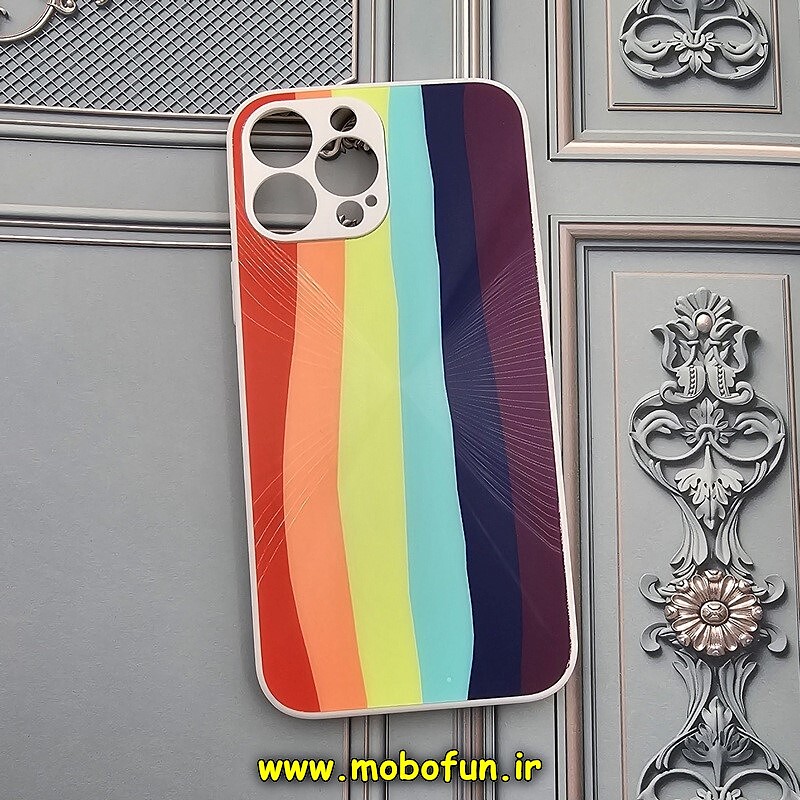 قاب گوشی iPhone 13 Pro Max آیفون پشت گلس شیشه ای طرح آبرنگی کد 698