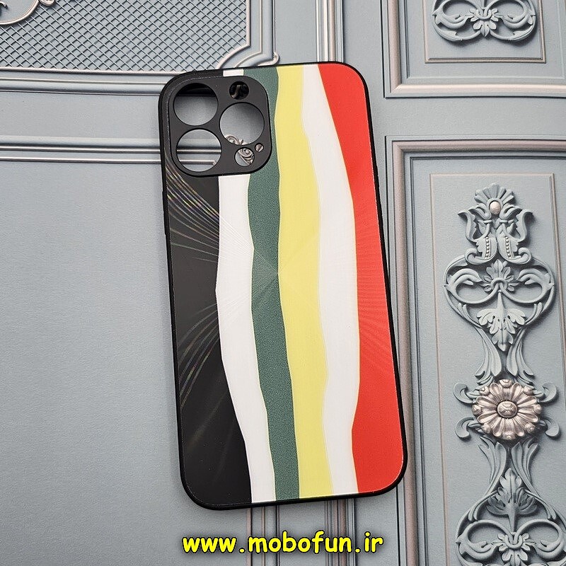 قاب گوشی iPhone 13 Pro Max آیفون پشت گلس شیشه ای طرح آبرنگی کد 701