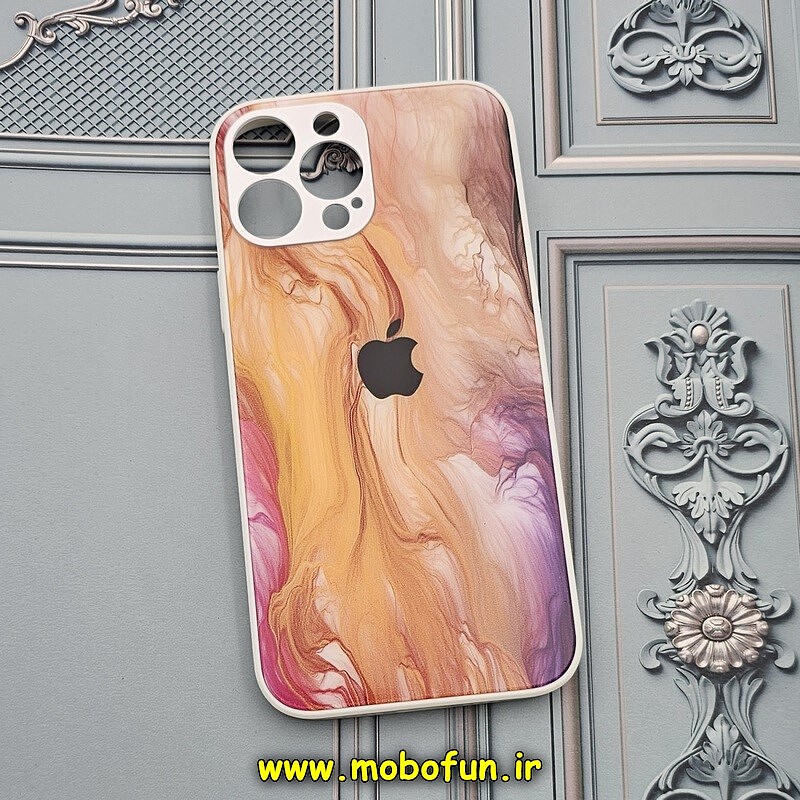 قاب گوشی iPhone 13 Pro Max آیفون پشت گلس شیشه ای طرح آبرنگی کد 702