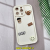 قاب گوشی iPhone 15 Pro Max آیفون طرح سیلیکونی ژله ای سه بعدی برجسته عروسکی COFFEE Baby محافظ لنز دار سفید شیری کد 37