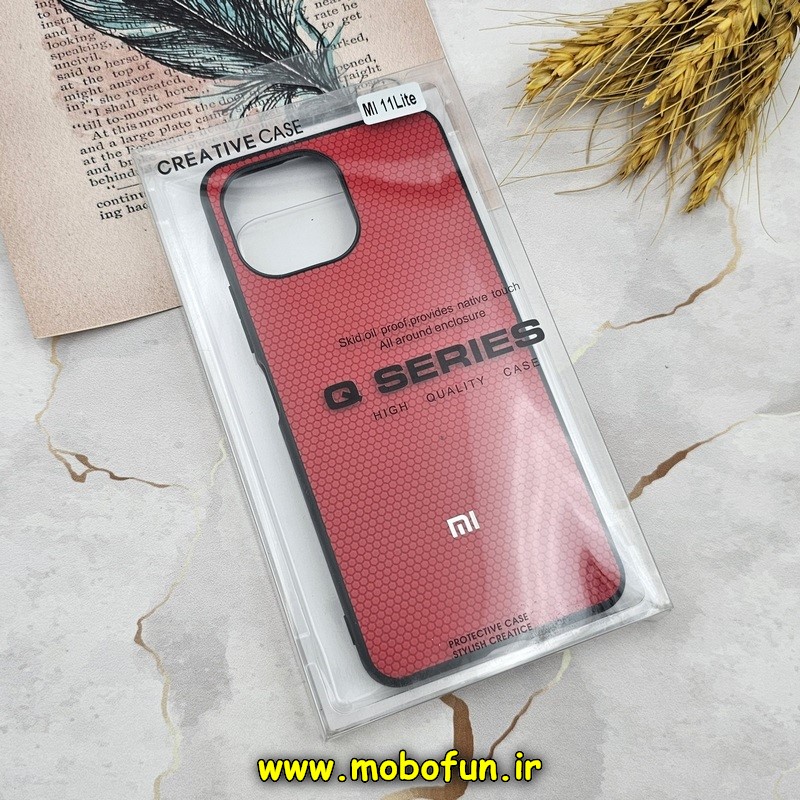 قاب گوشی Xiaomi Mi 11 Lite 4G - Mi 11 Lite 5G - Mi 11 Lite Ne شیائومی اورجینال چرمی Ultra Case اولترا کیس Q Series قرمز کد 578