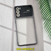 قاب گوشی Galaxy S20 FE سامسونگ طرح الکتروپلیتینگ ژله ای شفاف اورجینال Camera Lens محافظ لنز دار مشکی کد 678
