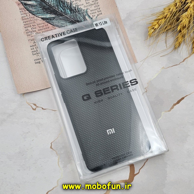 قاب گوشی Xiaomi 13 Lite شیائومی اورجینال چرمی Ultra Case اولترا کیس Q Series مشکی کد 115