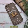 قاب گوشی Galaxy A05S سامسونگ طرح سیلیکونی Solid عروسکی خرسی جیر محافظ لنزدار نسکافه ای کد 60