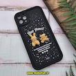 قاب گوشی iPhone 11 Pro Max آیفون طرح سیلیکونی Solid عروسکی خرسی جیر محافظ لنزدار مشکی کد 706