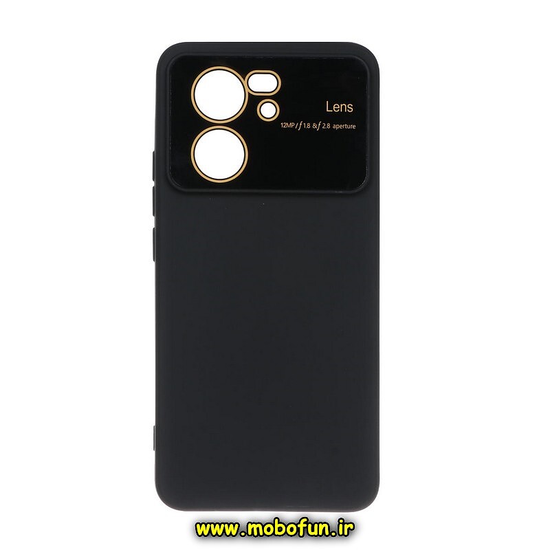 قاب گوشی Xiaomi 13T - Xiaomi 13T Pro شیائومی سیلیکونی Camera Lens زیر بسته محافظ لنز دار مشکی کد 43